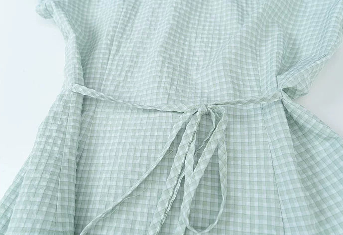 Gingham Fresh Blouse (Mint)