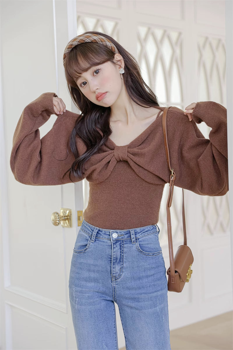 Bow Front Sweater (8 Colors)