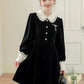 Kiki Love Velveteen Dress (Black)