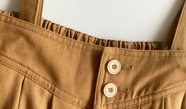 Midi Suspender Skirt (Mustard)