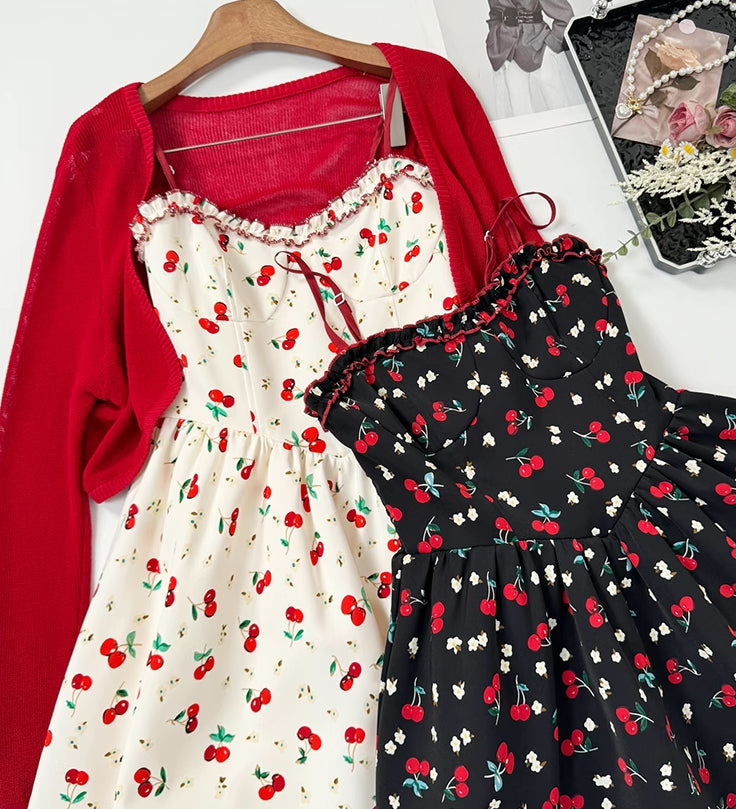 Cherry Cami Mini Dress (2 Colors)