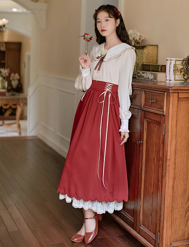 Evergarden Blouse & Skirt Set (5 Colors)