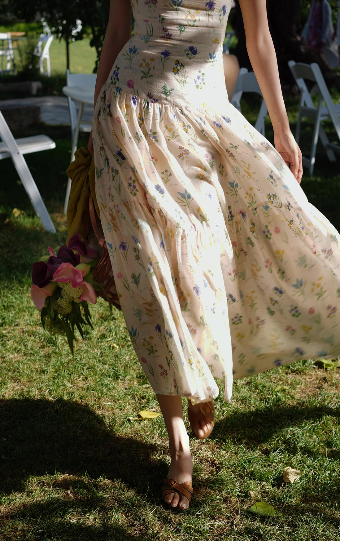 Floral Poetry Cami Maxi Dress (White)