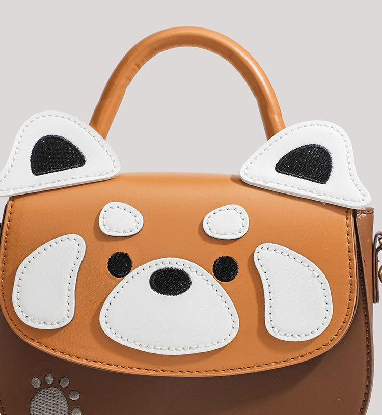 Red Panda Crossbody Bag (Brown)