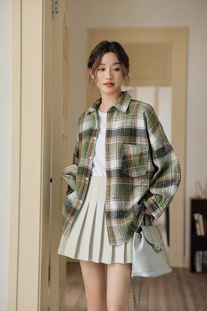 Into The Woods Plaid Shirt (Green)