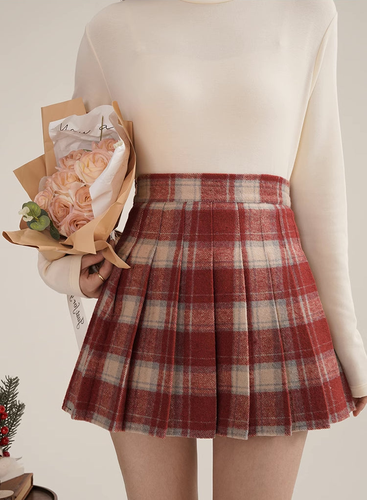 Toasted Plaid Pleated Tennis Skirt (3 Colors)