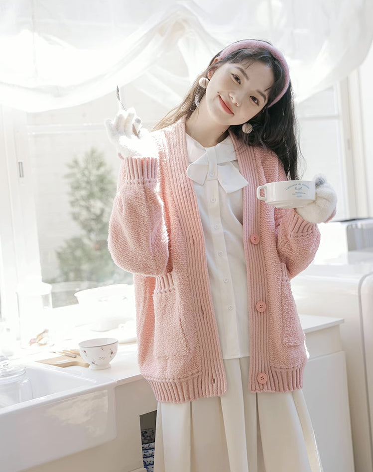 Terry Fleece Cardigan (3 Colors)
