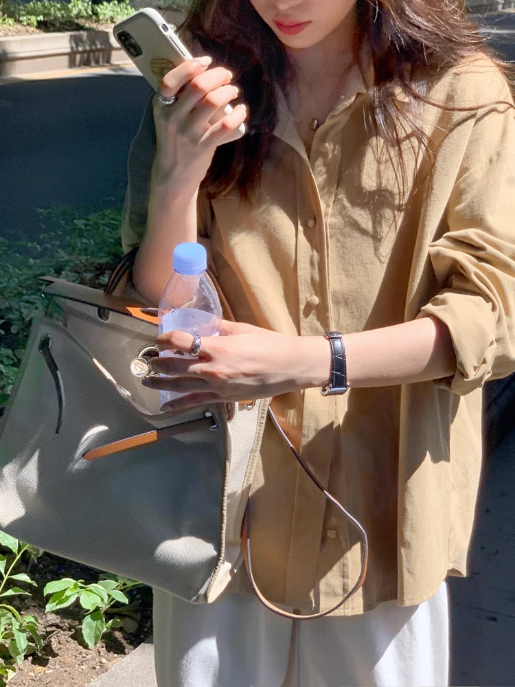 Boyfriend Button Up Shirt (6 Colors)