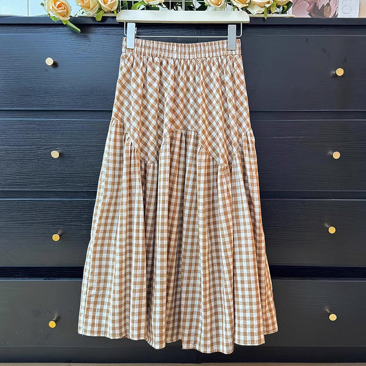 Gingham Midi Skirt (4 Colors)