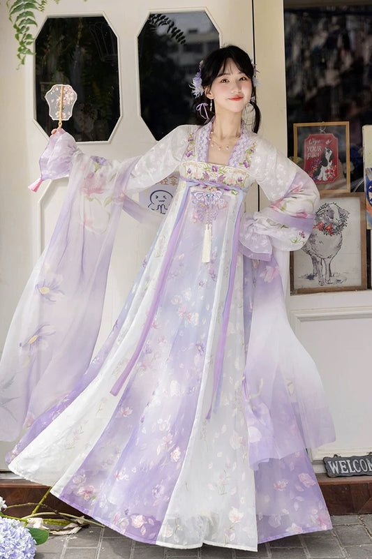 Butterfly Wings Qixiong Ruqun Set (Purple)