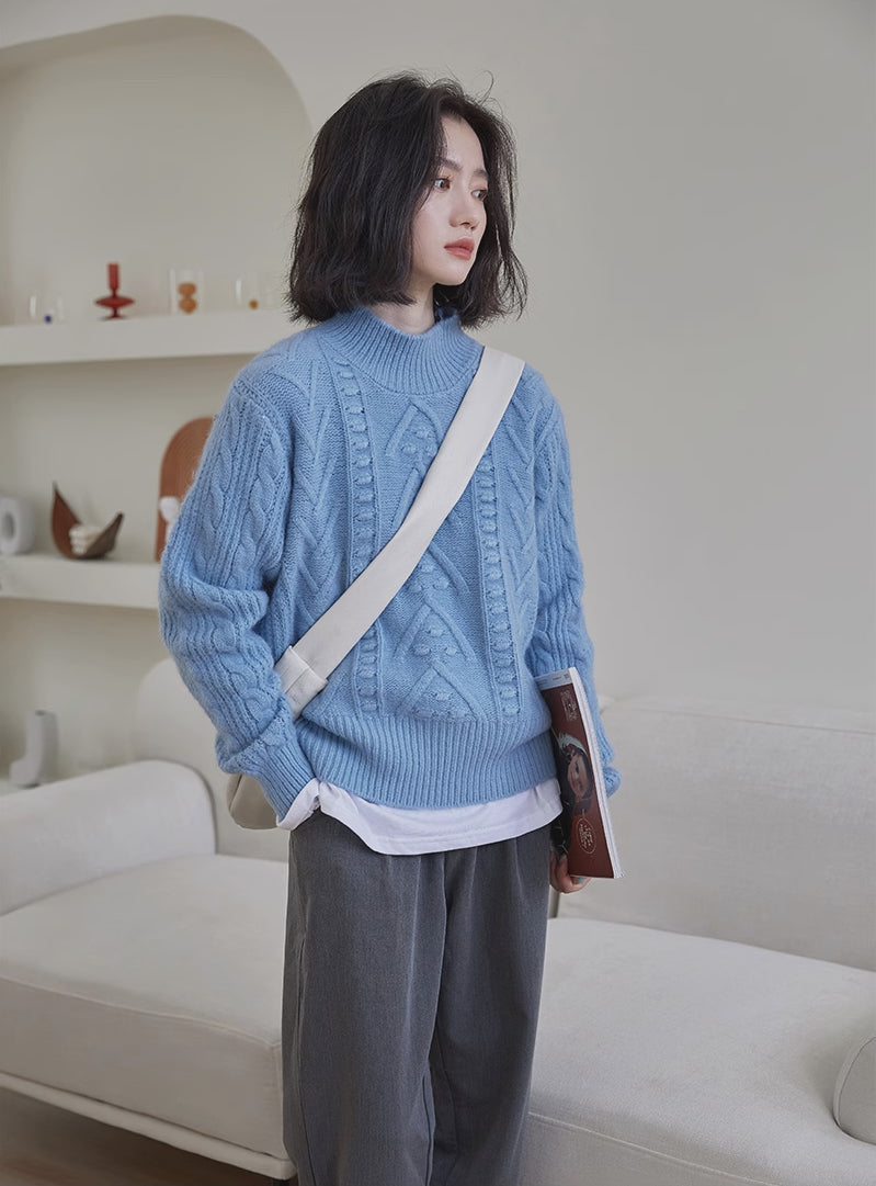 Arrowhead Mock Neck Sweater (4 Colors)