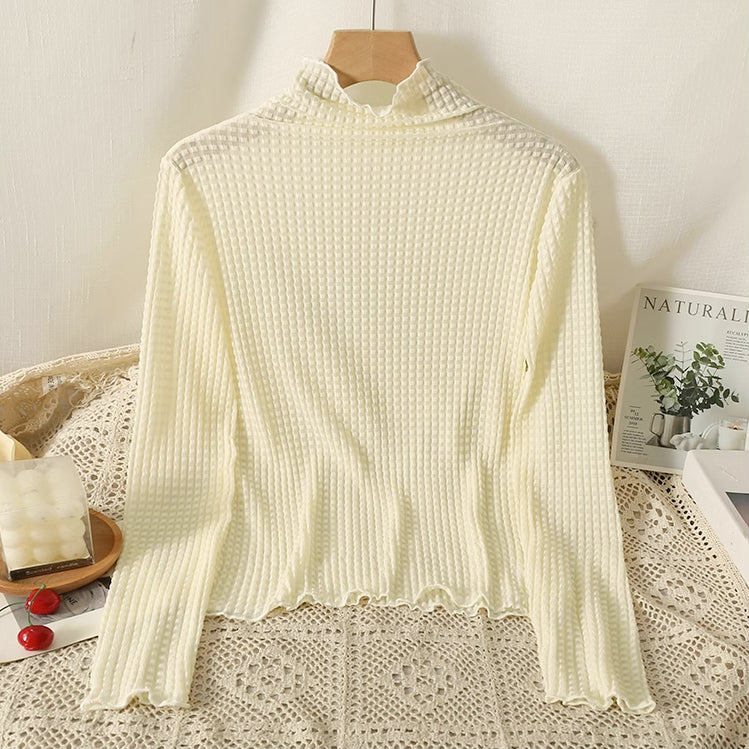 Waffle Crepe Layering Shirt (5 Colors)