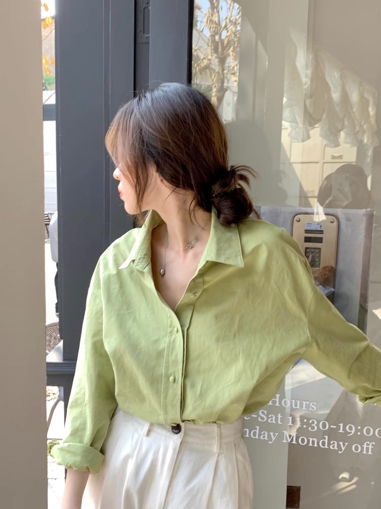 Boyfriend Button Up Shirt (6 Colors)
