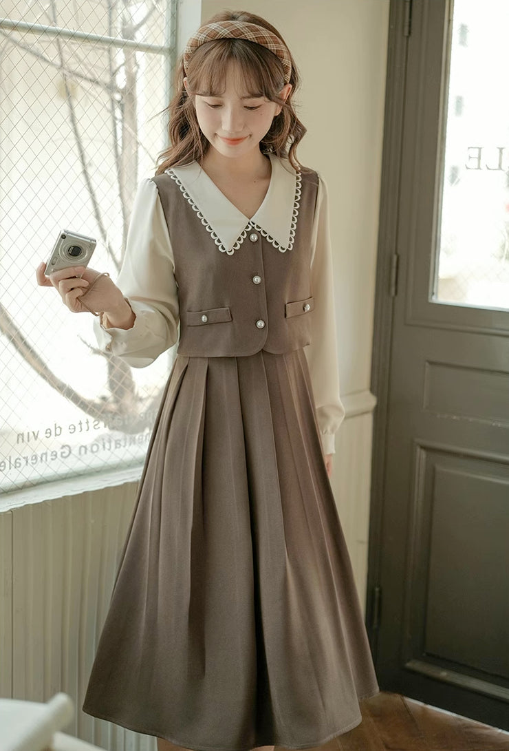 Traveller's Basic Midi Dress (Khaki)