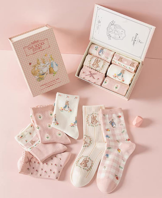 Peter Rabbit Socks Gift Box (Pink)
