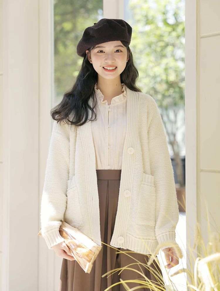 Terry Fleece Cardigan (3 Colors)