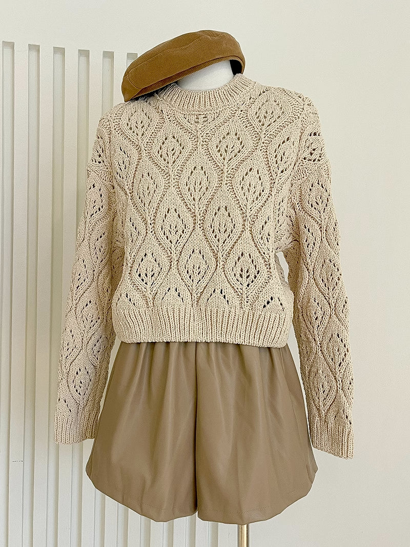 Open Knit Crochet Sweater (2 Colors)