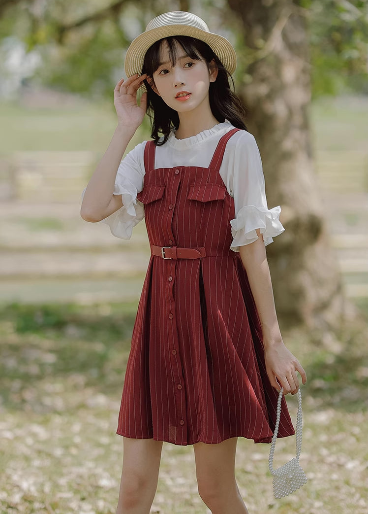 Button Up Stripe Mini Dress (3 Colors)