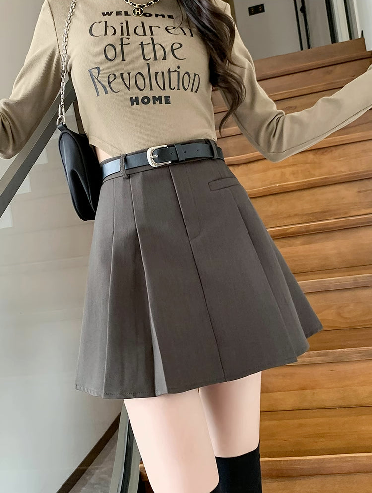 Preppy Pleated Mini Skirt (4 Colors)