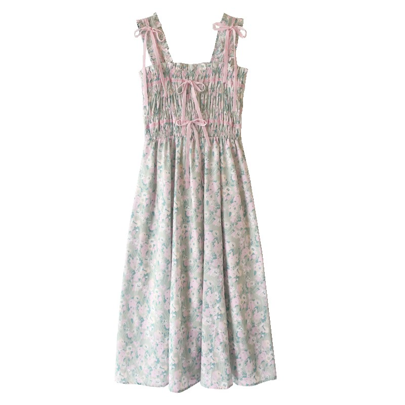 Marshmallow Floral Cami Dress (Mint/Pink)