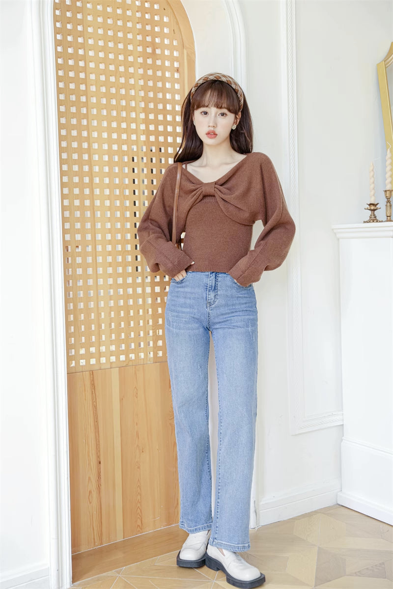 Bow Front Sweater (8 Colors)