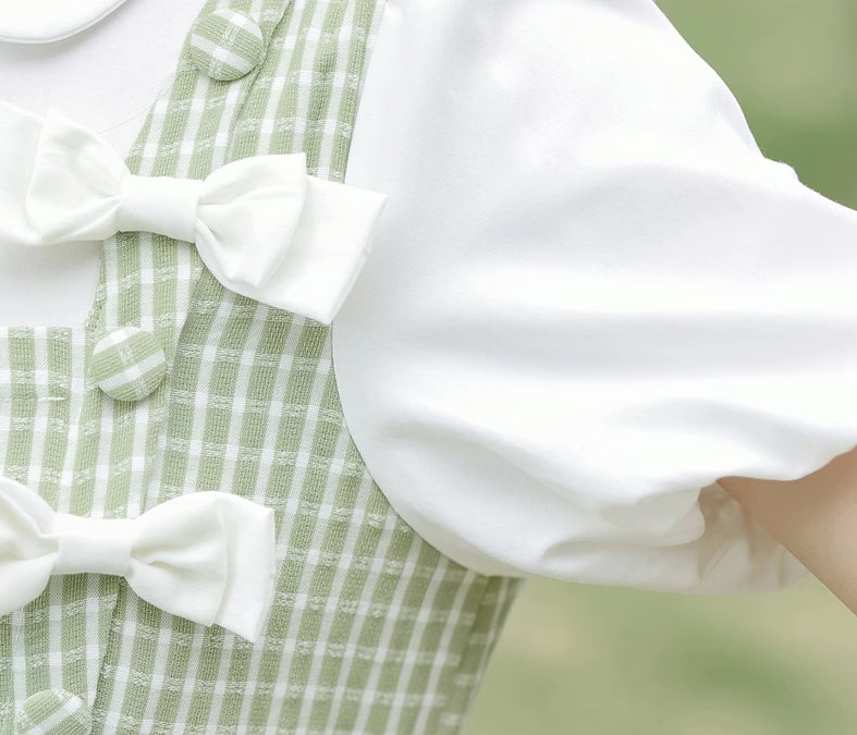 Gingham Bows Twofer Dress (3 Colors)