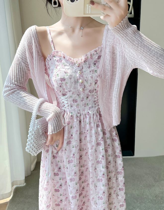 May Flowers Lace Up Cami Dress (3 Colors)