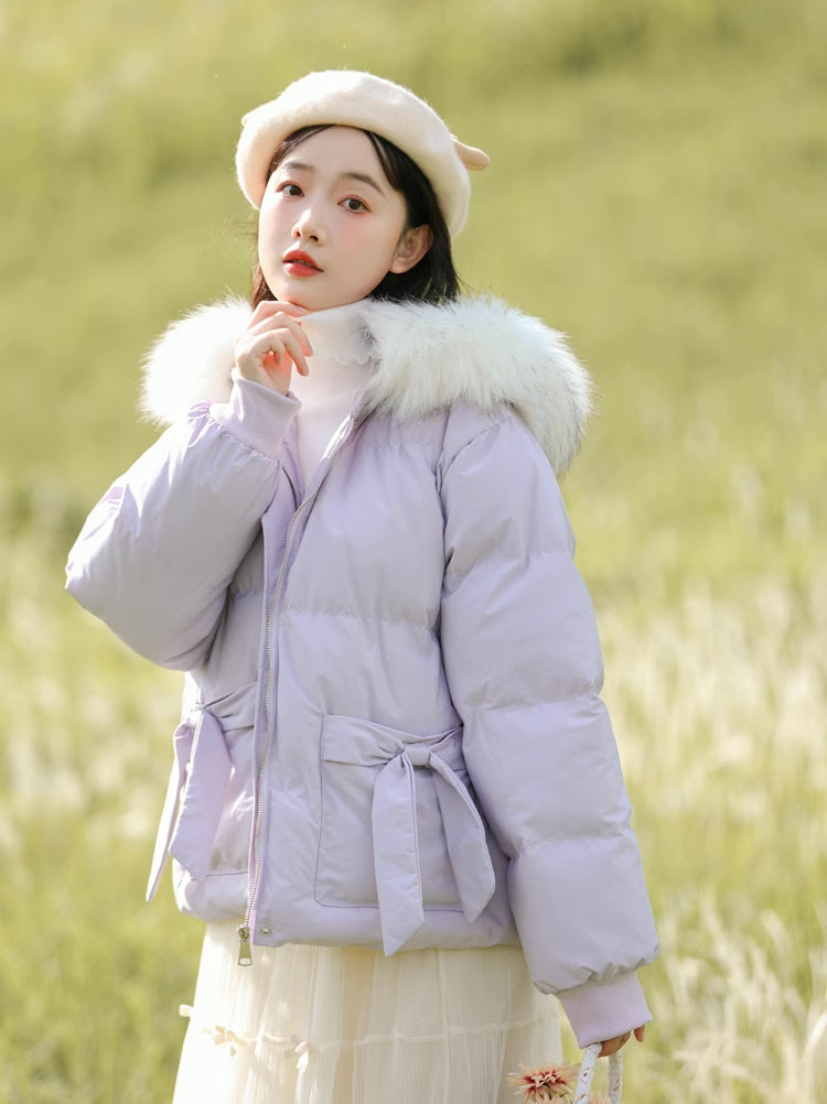 Little Bow Puffer Jacket (5 Colors)