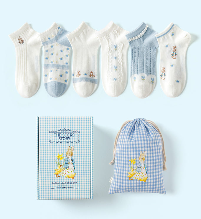 Spring Peter Rabbit Ankle Socks Set (Blue)