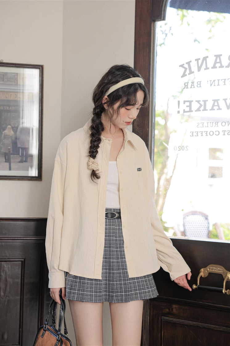 Cinnamon Plaid Belted Tennis Skirt (3 Colors)