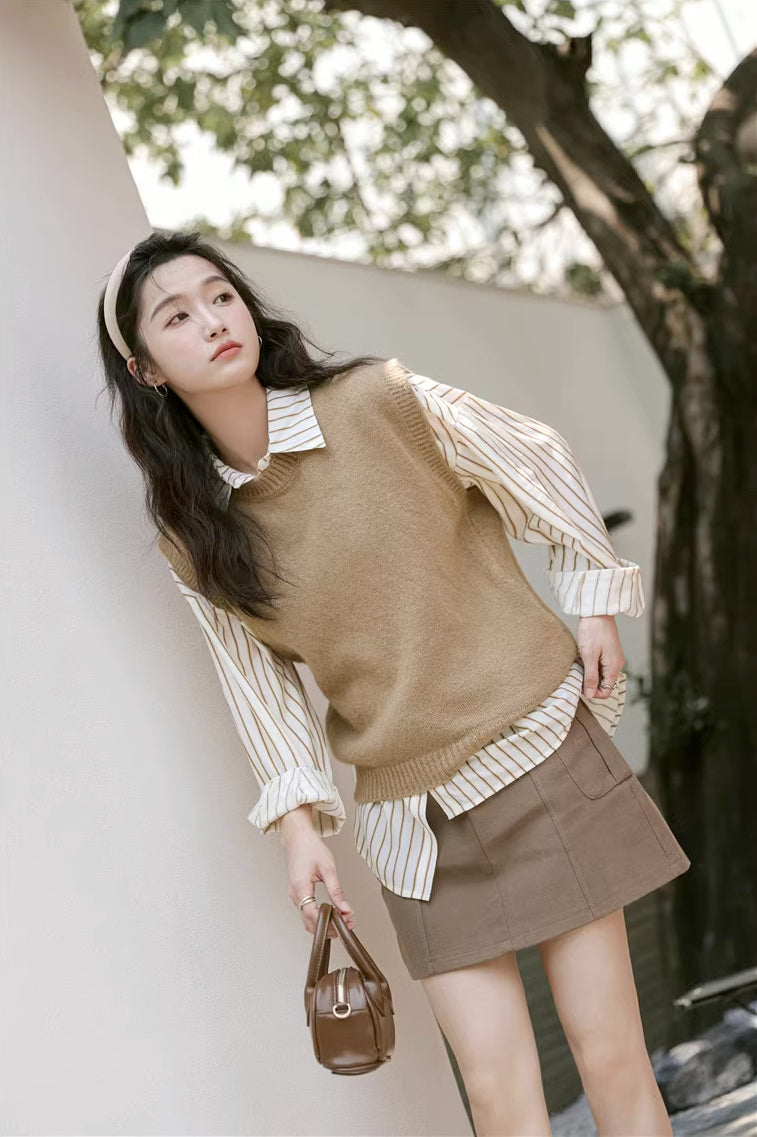 Basic Stripe Button Down Shirt (3 Colors)
