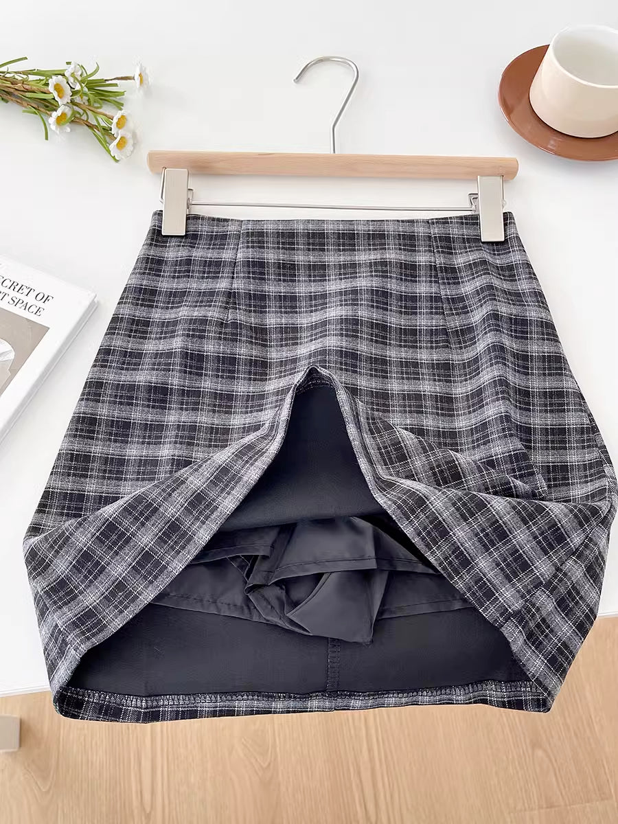Cinnamon Spice Plaid Skirt (2 Colors)