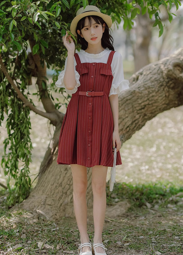 Button Up Stripe Mini Dress (3 Colors)