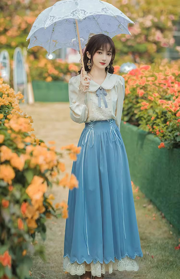 Evergarden Blouse & Skirt Set (5 Colors)