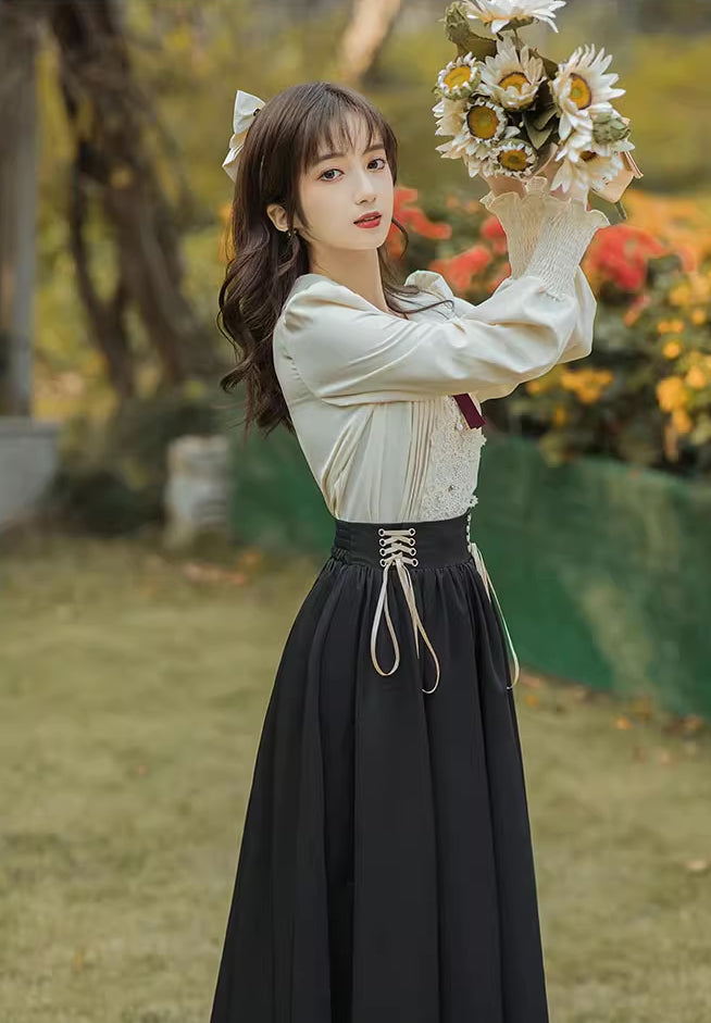 Evergarden Blouse & Skirt Set (5 Colors)