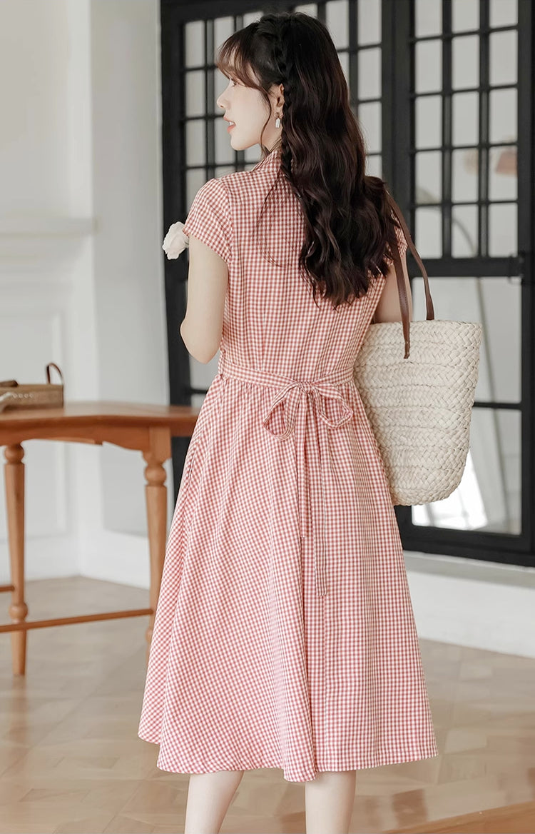Classic Gingham Shirt Dress (2 Colors)