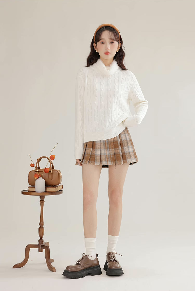 Toasted Plaid Pleated Tennis Skirt (3 Colors)