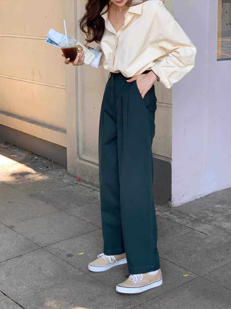 Boyfriend Work Pants (4 Colors)