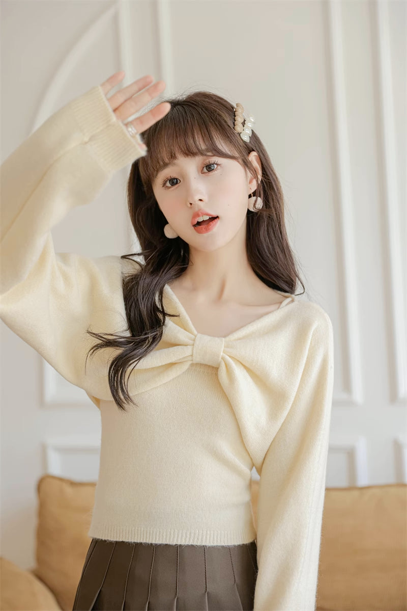 Bow Front Sweater (8 Colors)