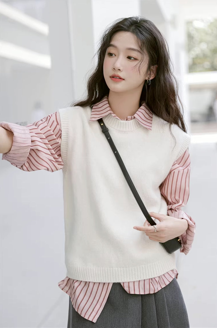 Basic Stripe Button Down Shirt (3 Colors)