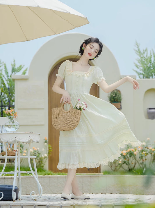 Sorbet Lace Midi Dress (Mint)