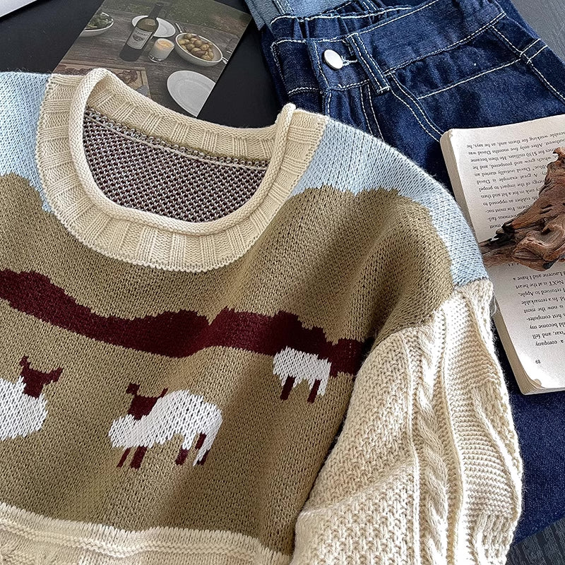 Sheep Country Sweater (Cream)