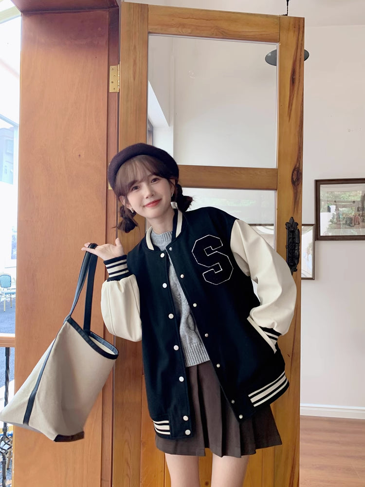 Letterman Baseball Jacket (2 Colors)
