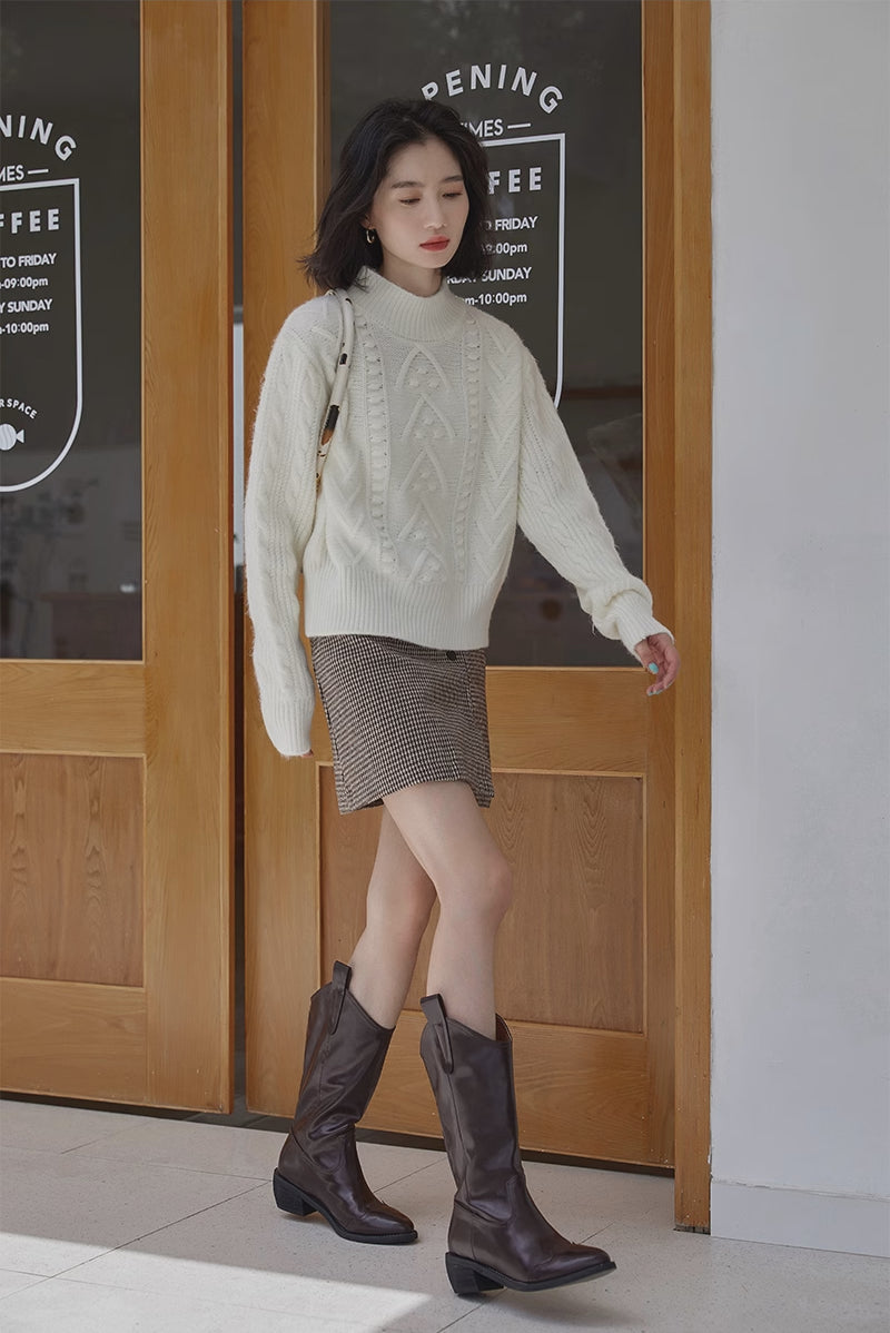 Arrowhead Mock Neck Sweater (4 Colors)
