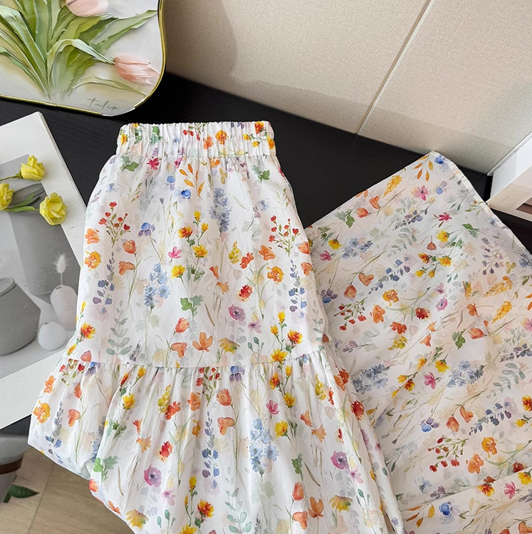 Blooming Beautiful Floral Midi Skirt (7 Colors)
