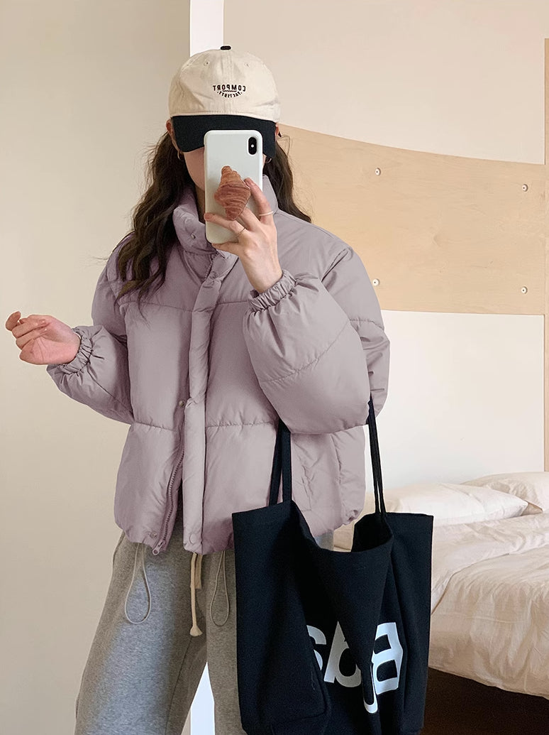 Candy Cropped Puffer Jacket (6 Colors)