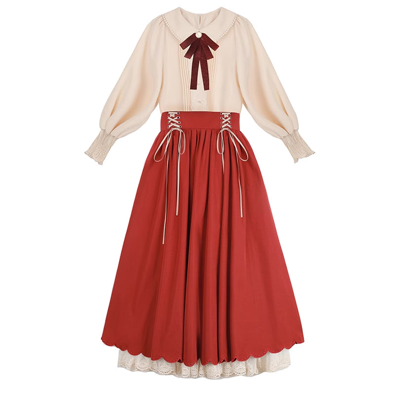 Evergarden Blouse & Skirt Set (5 Colors)
