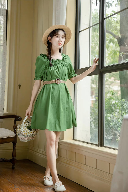 Forest Fairy Shift Dress (Green)