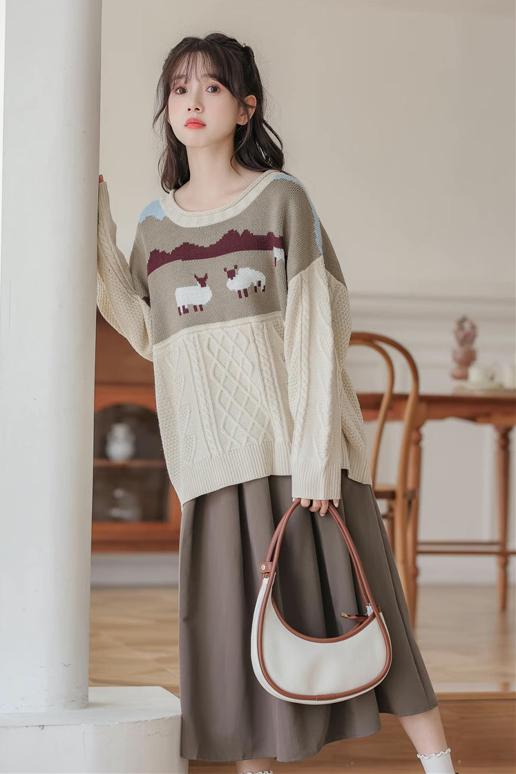 Sheep Country Sweater (Cream)