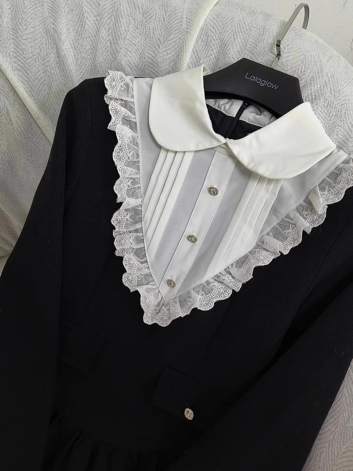 Kuromi Capelet Midi Dress (Black)